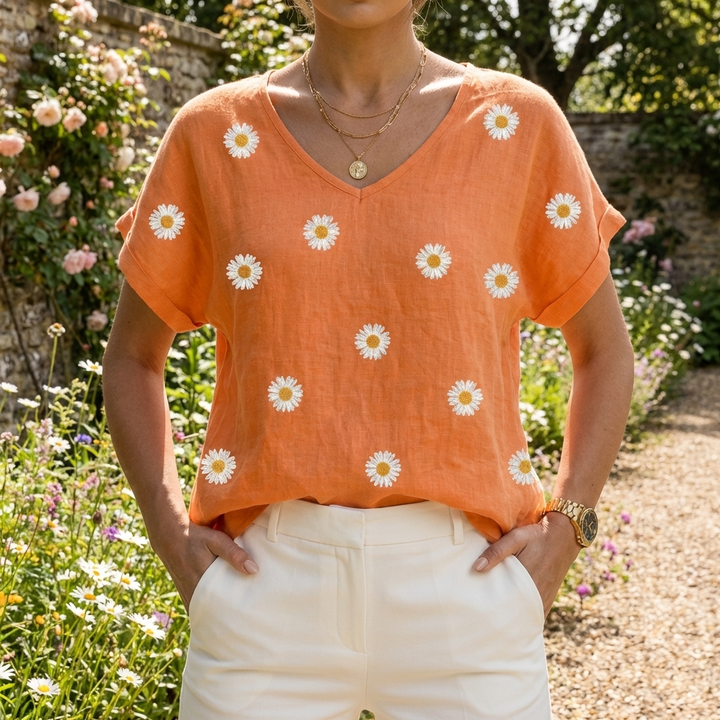 Casual V-Neck Blouse for Women