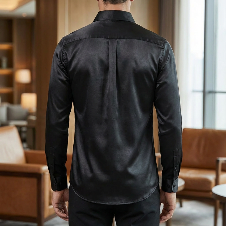 Shiny Business-Style Long Sleeves for Men