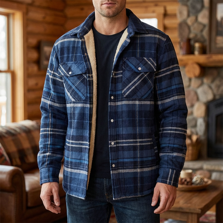 Plaid Winter Jacket for Men