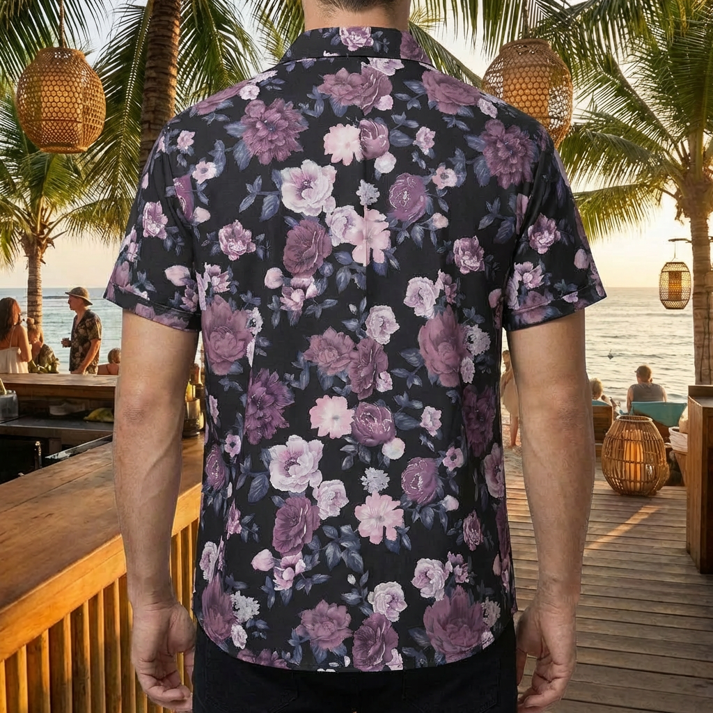 3D Flower Print Hawaiian Shirt for Men