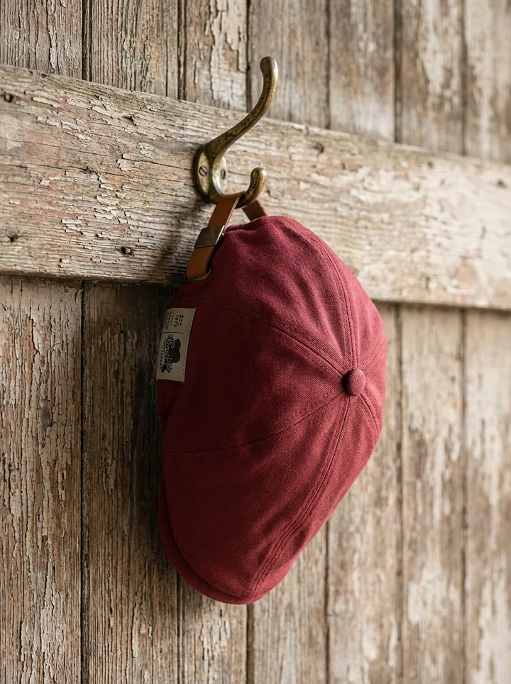 Classic Flat Cap With Adjustable Strap For Men