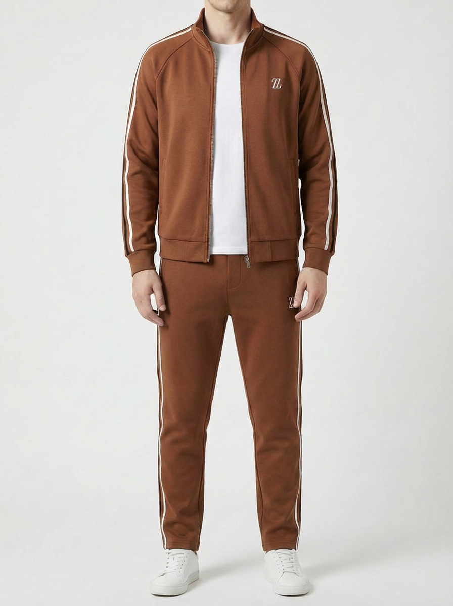 Full Zip Tracksuit Set With Joggers
