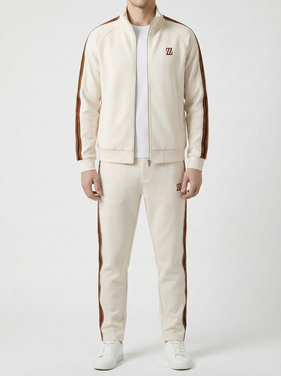Full Zip Tracksuit Set With Joggers