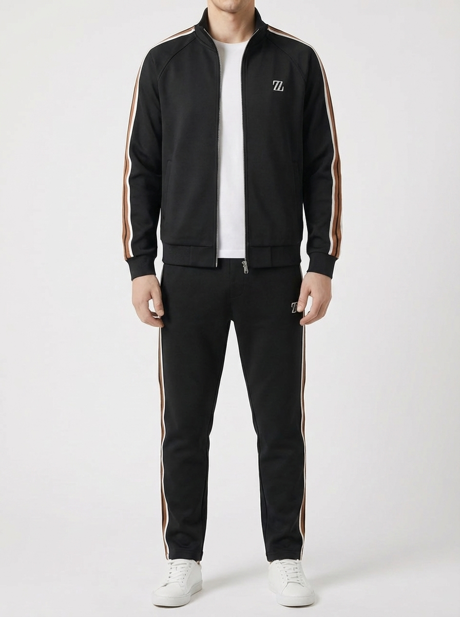 Full Zip Tracksuit Set With Joggers