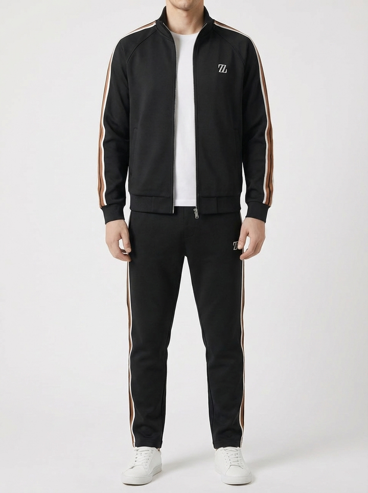 Full Zip Tracksuit Set With Joggers