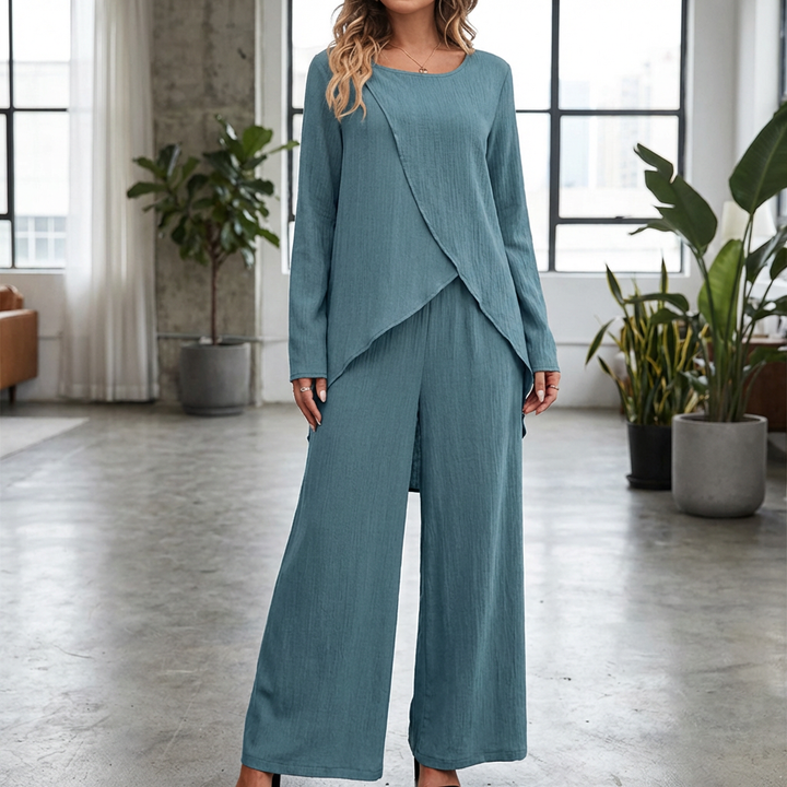 Elegant Two-Piece Pantsuit Set for Women