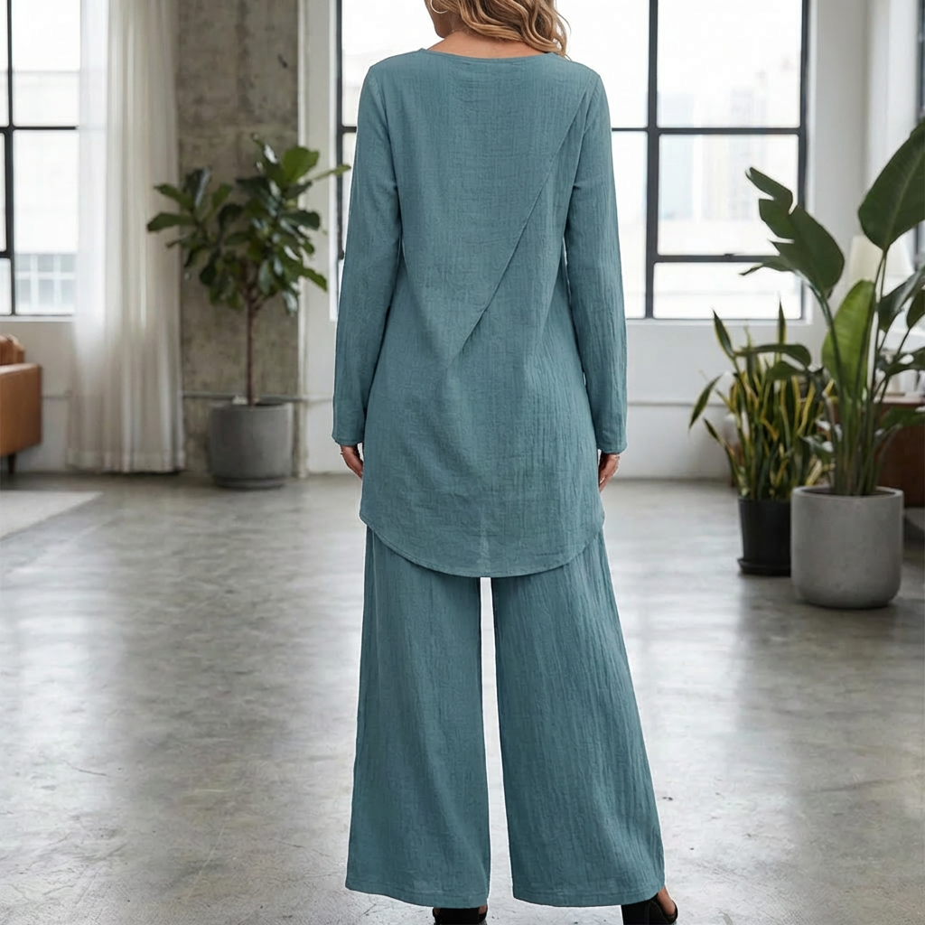 Elegant Two-Piece Pantsuit Set for Women