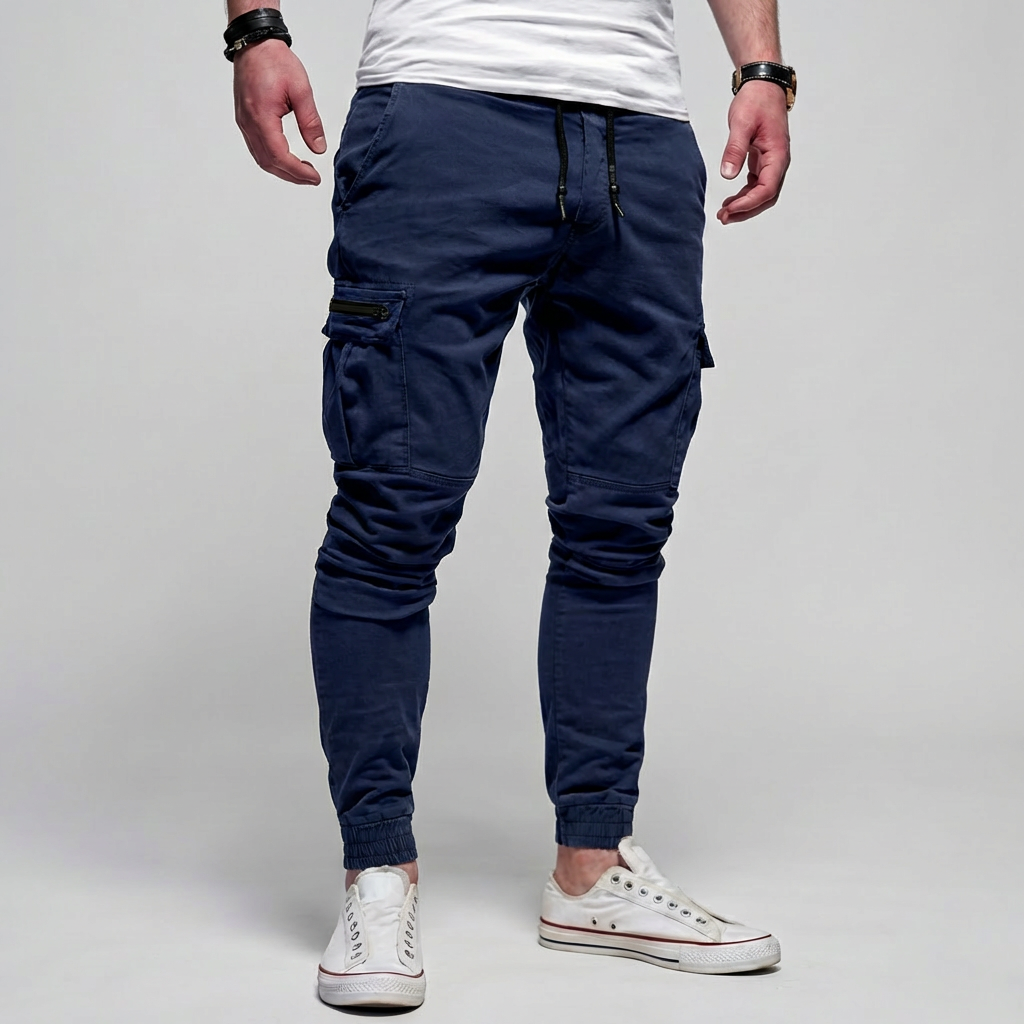 Cargo Pants with Flap Pockets for Men