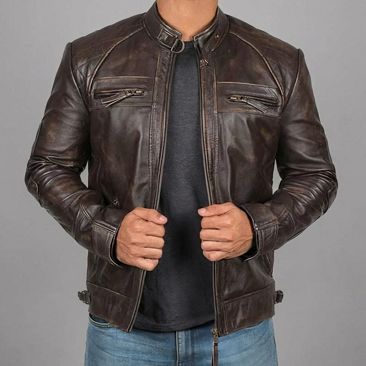 Rugged Motorcycle Jacket for Men