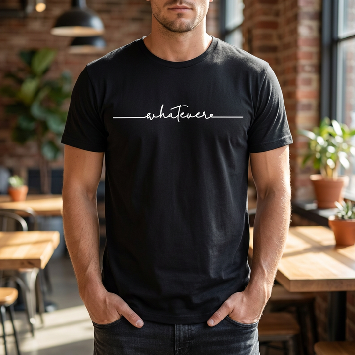 Crew Neck and Minimalist Print Shirt for Men