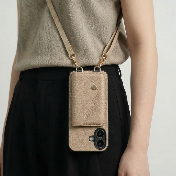 Crossbody Strap Phone Case With Card Holder