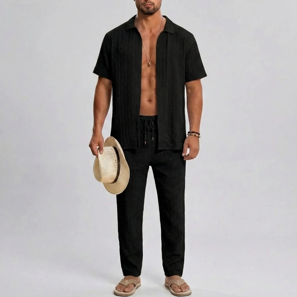 Coordinated 2-Piece Shirt And Pants Set