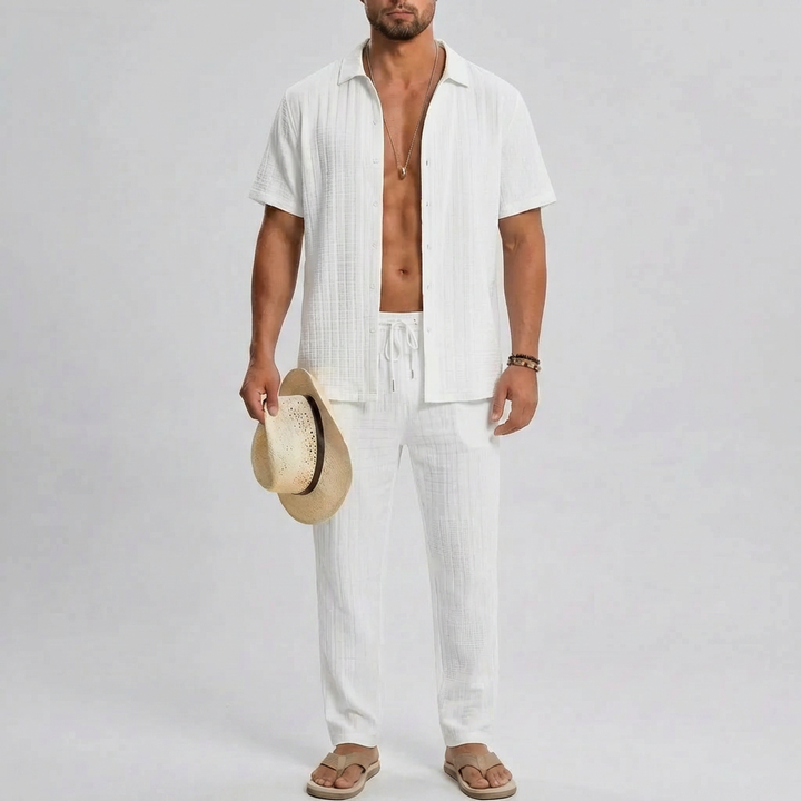 Coordinated 2-Piece Shirt And Pants Set