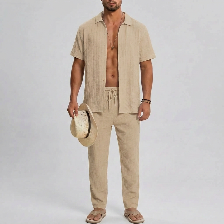 Coordinated 2-Piece Shirt And Pants Set