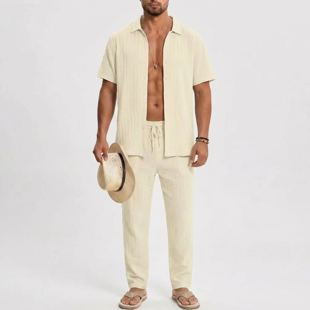 Coordinated 2-Piece Shirt And Pants Set