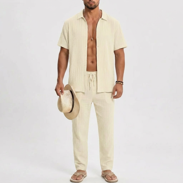 Coordinated 2-Piece Shirt And Pants Set