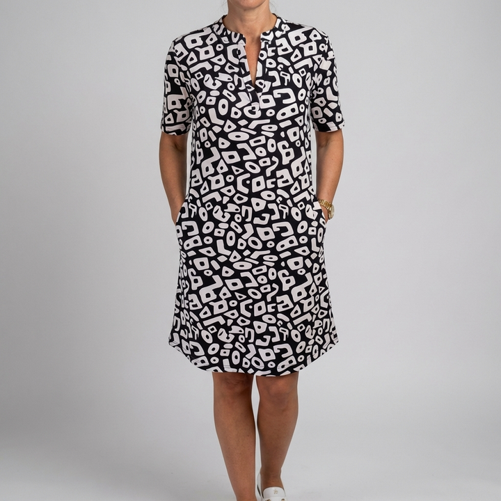 Beach Dress with V-Neck and Practical Pockets for Women
