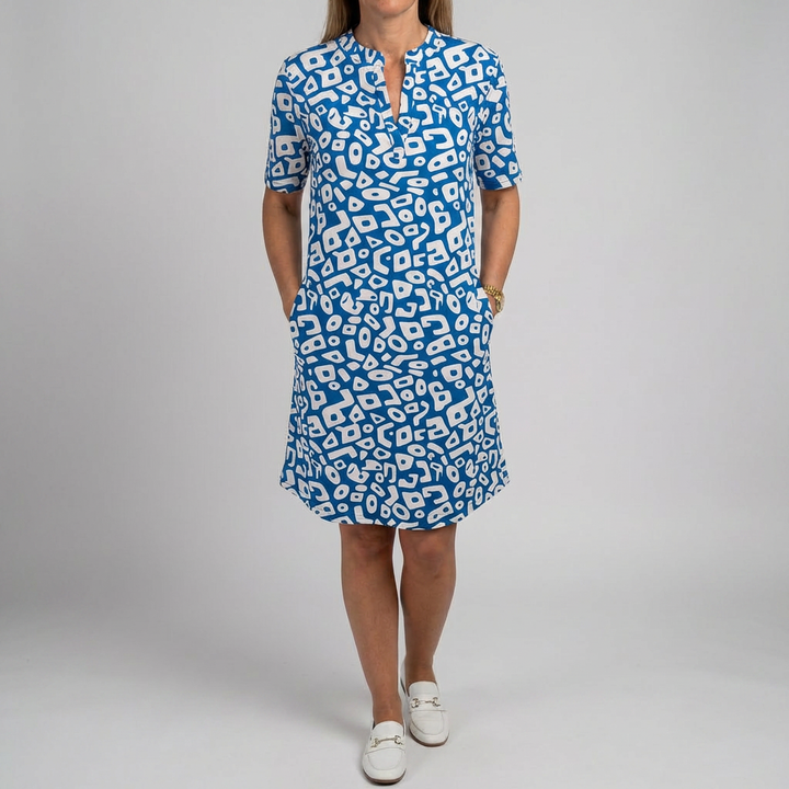 Beach Dress with V-Neck and Practical Pockets for Women