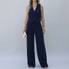 Elegant Sleeveless Blazer Set for Women