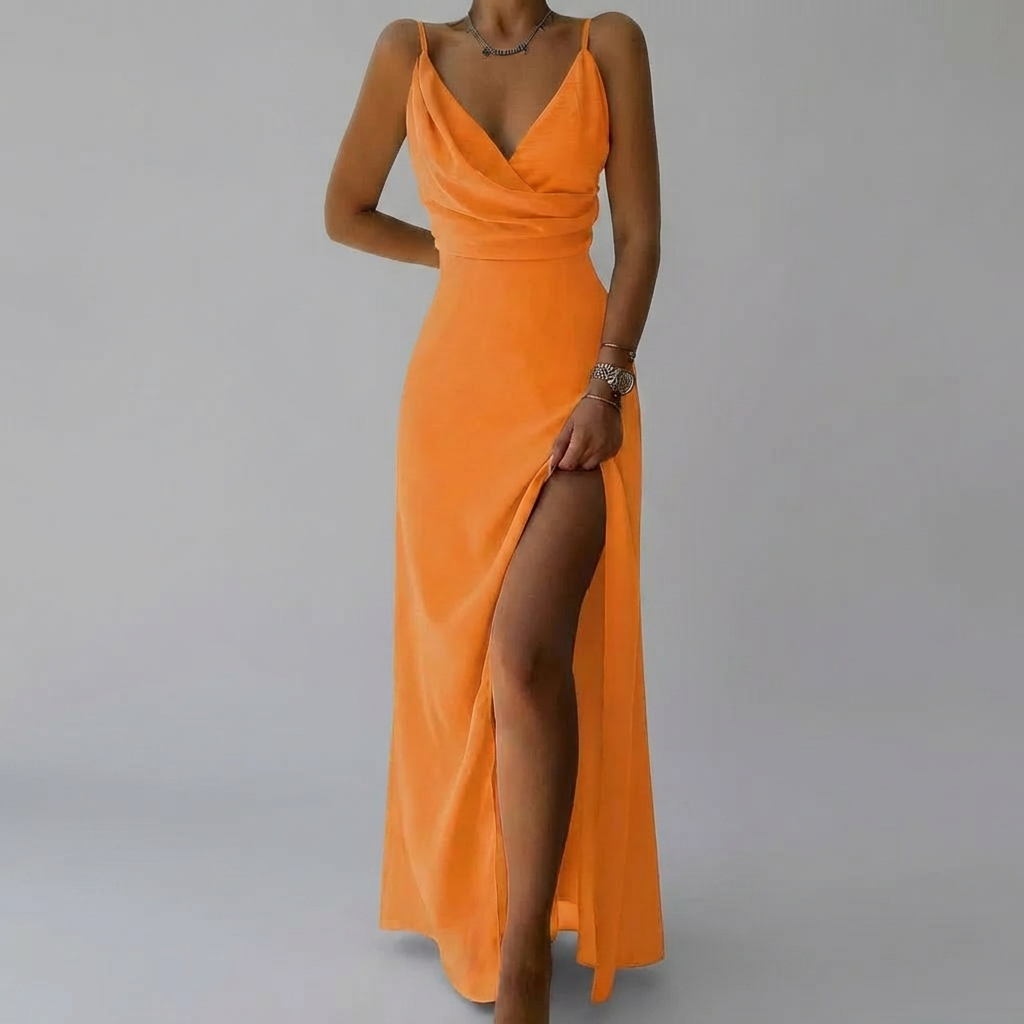 Summer Maxi Dress with Tropical Print for Women