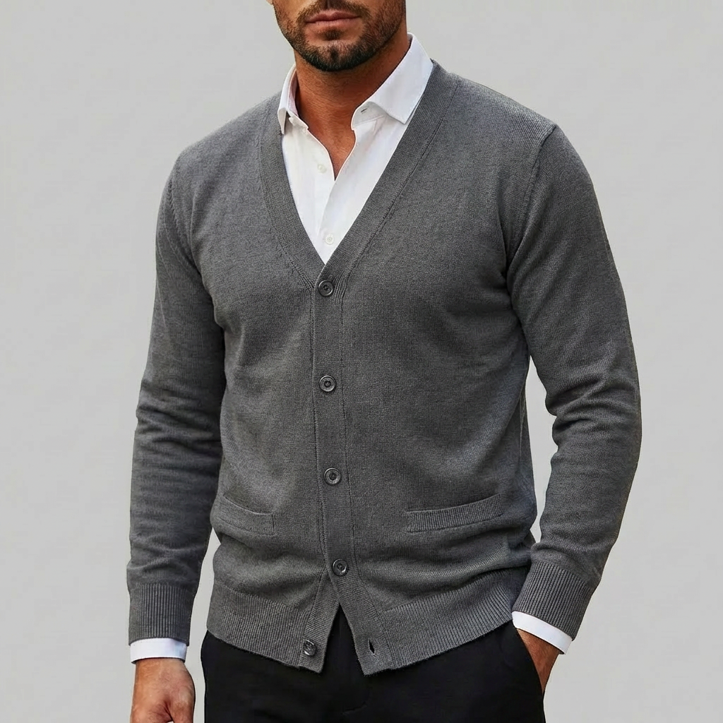 Knitted Cardigan Sweater for Men