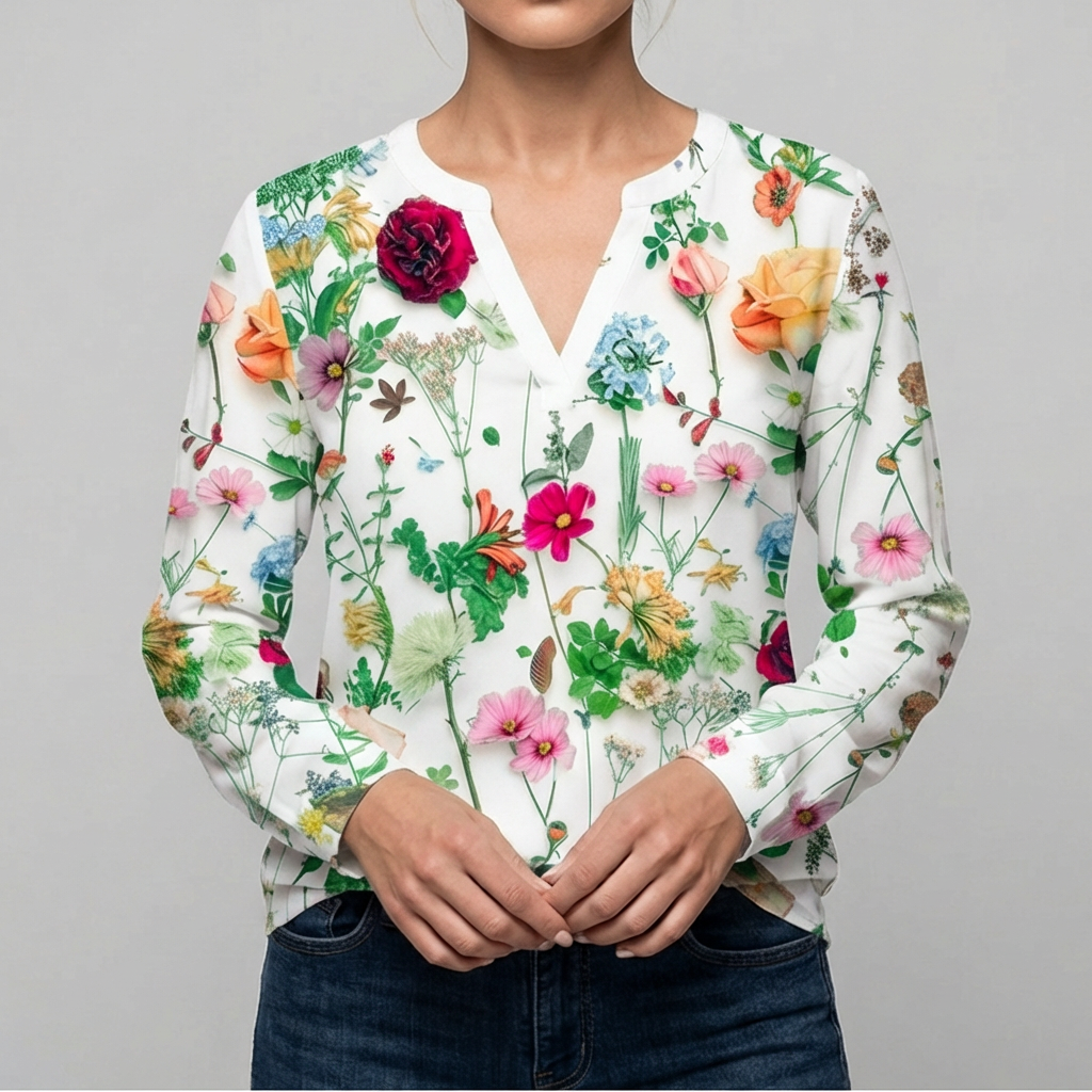 Casual Floral Blouse for Women