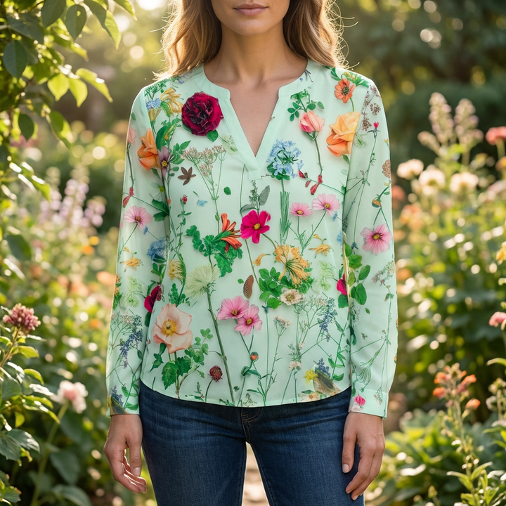 Casual Floral Blouse for Women