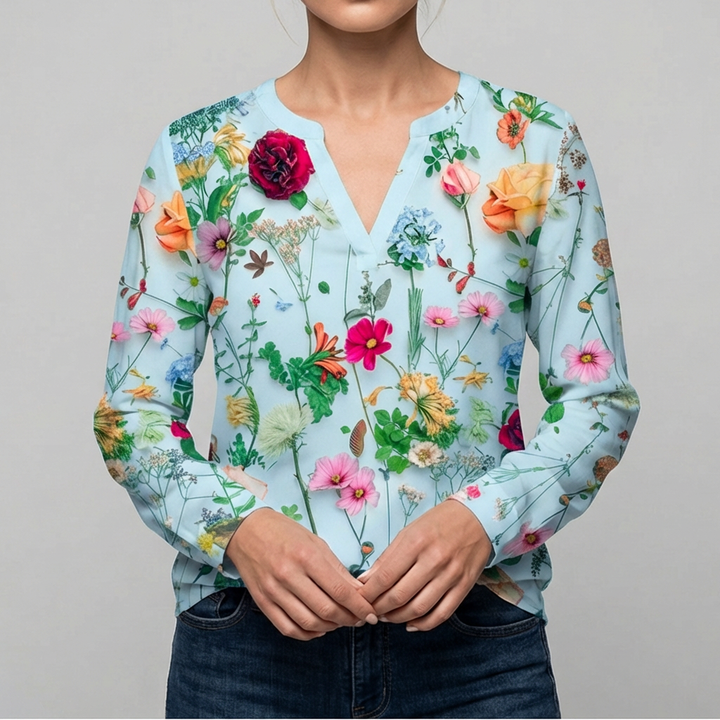 Casual Floral Blouse for Women