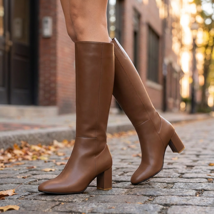 Knee-High Block Heel Boot