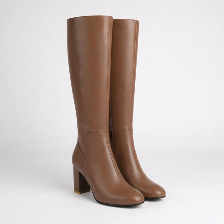 Knee-High Block Heel Boot