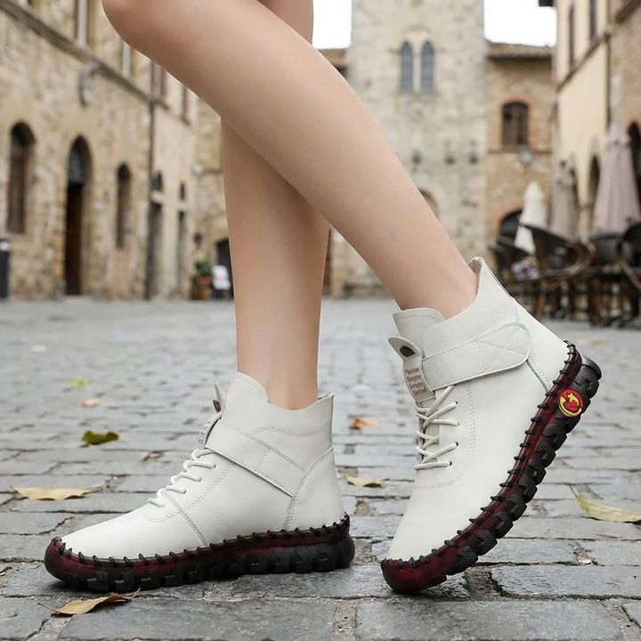 Lace-Up Ankle Boot With Grip Sole