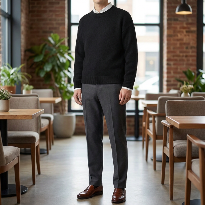 Crewneck Pullover Knit Sweater