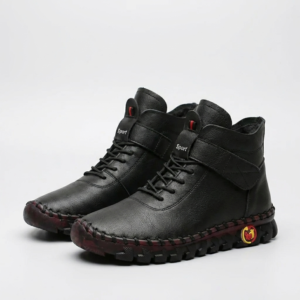 Lace-Up Ankle Boot With Grip Sole