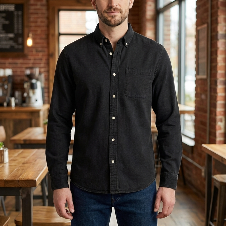Long Sleeve Button-Up Casual Shirt