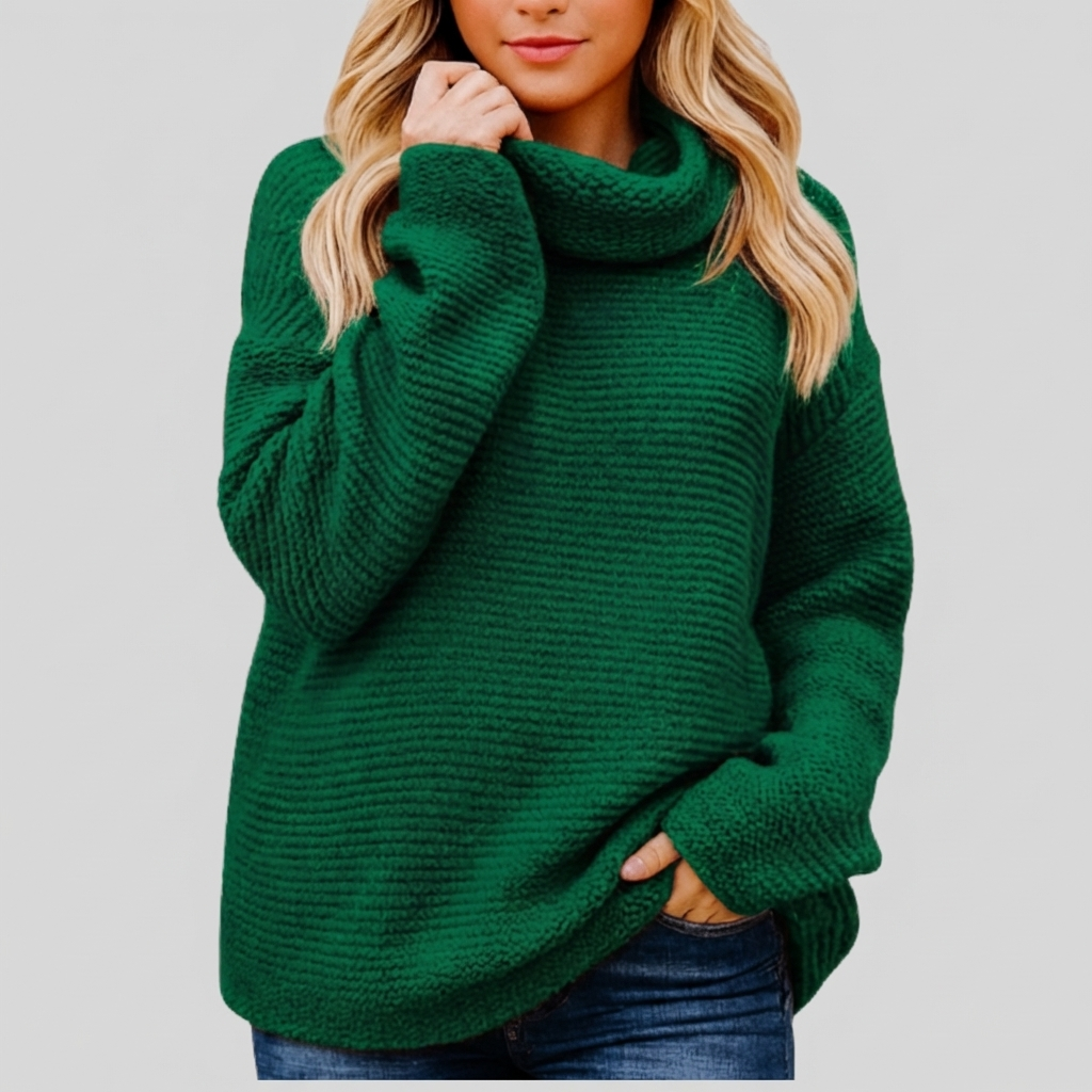 Luxe Knitted Turtleneck Sweater for Women