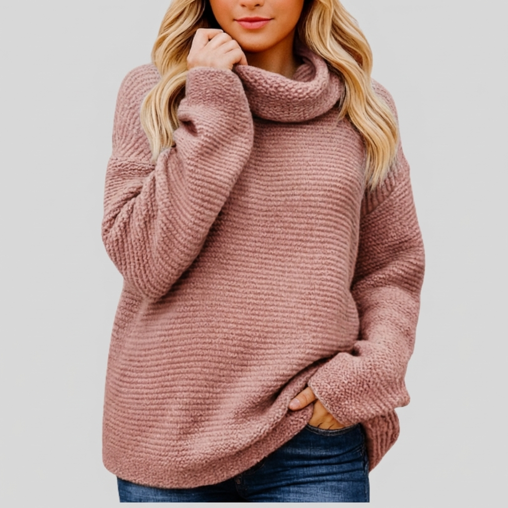 Luxe Knitted Turtleneck Sweater for Women