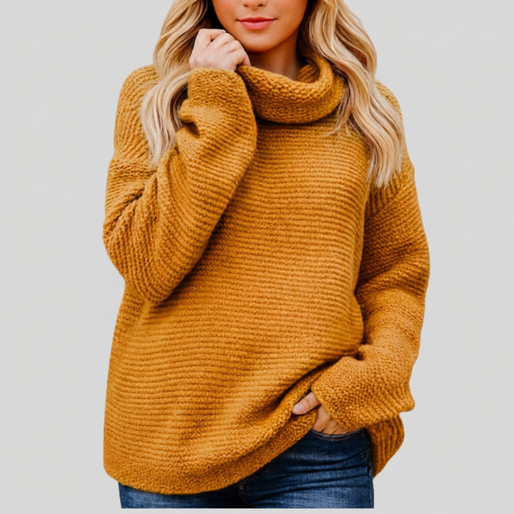 Luxe Knitted Turtleneck Sweater for Women