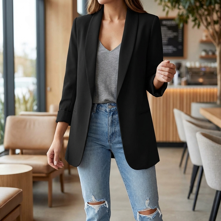Long Slim Fit Blazer for Women