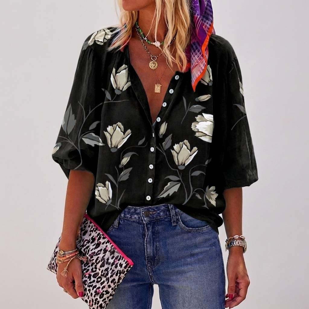 Summer Floral Blouse for Women