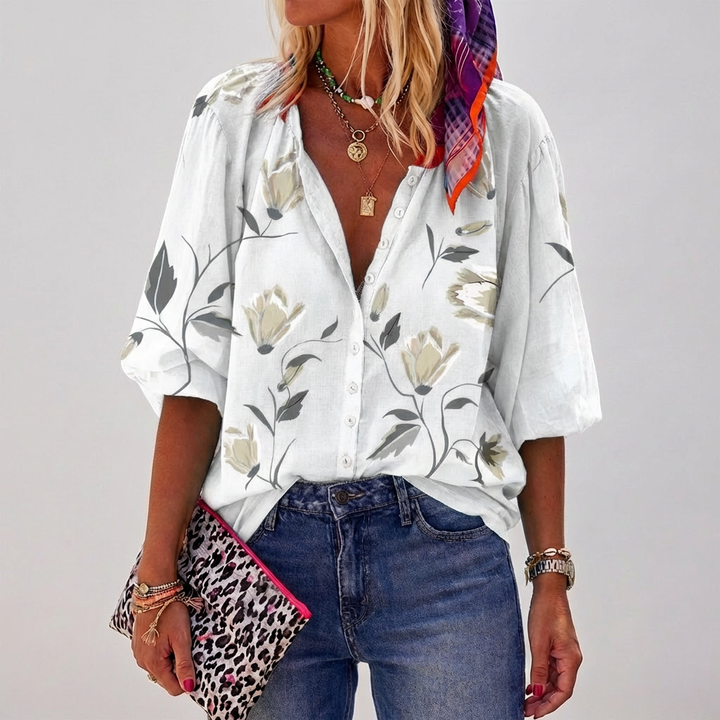 Summer Floral Blouse for Women