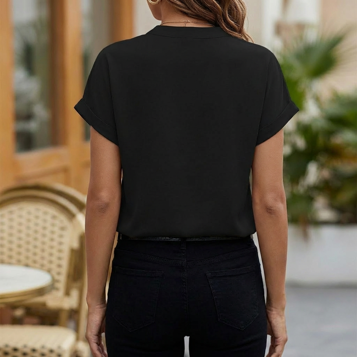 Elegant V-Neck Blouse Timeless Charm for Women