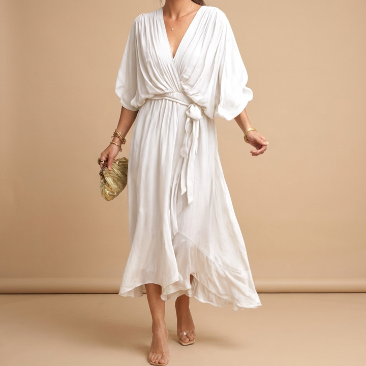 Elegant V-Neck Dress for Women