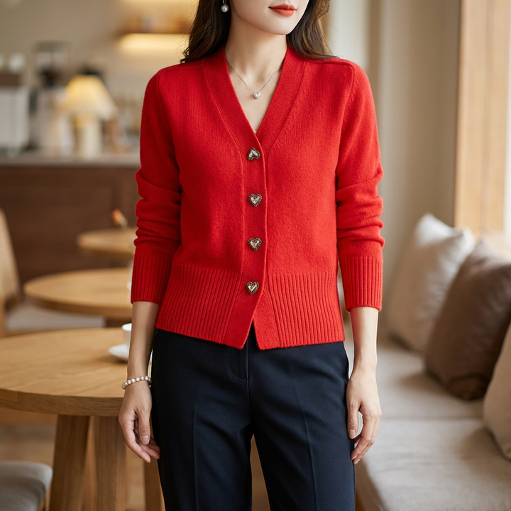 Cozy V Neck Knitted Cardigan for Women