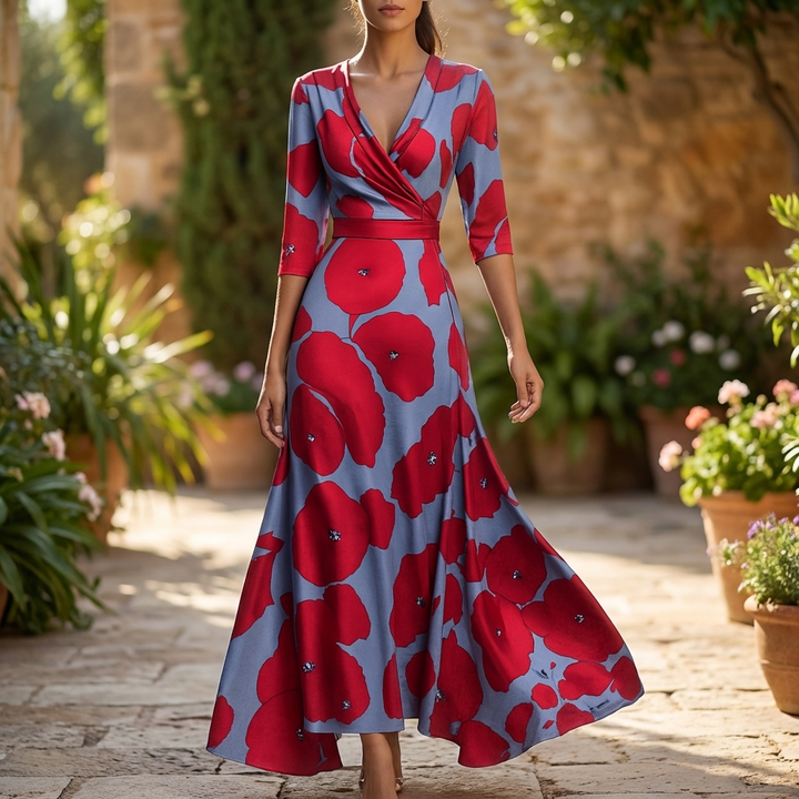 Summer-Ready Bohemian V-Neck Maxi Dress