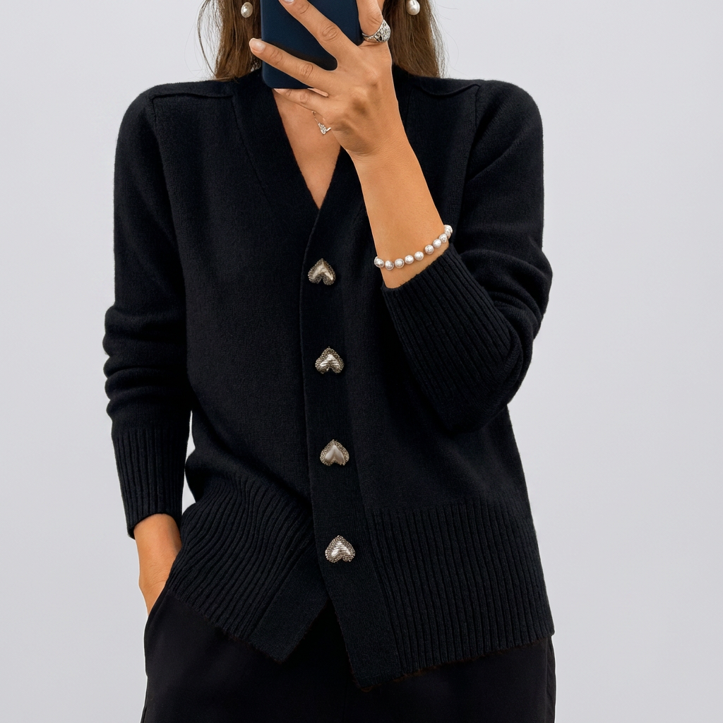 Cozy V Neck Knitted Cardigan for Women