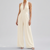 Deep V Neck Backless Jumpsuit for Women