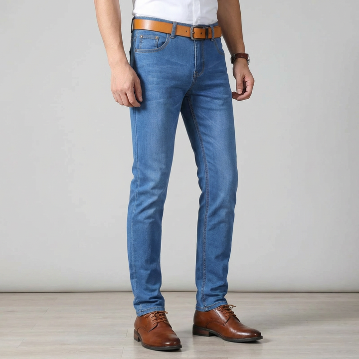 Men's Straight Leg Jeans - Durable Denim
