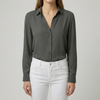 Women’s Button Up Blouse with Collared Neckline