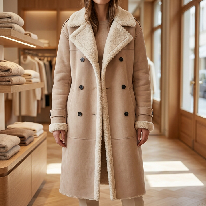 Women's Button Down Long Coat