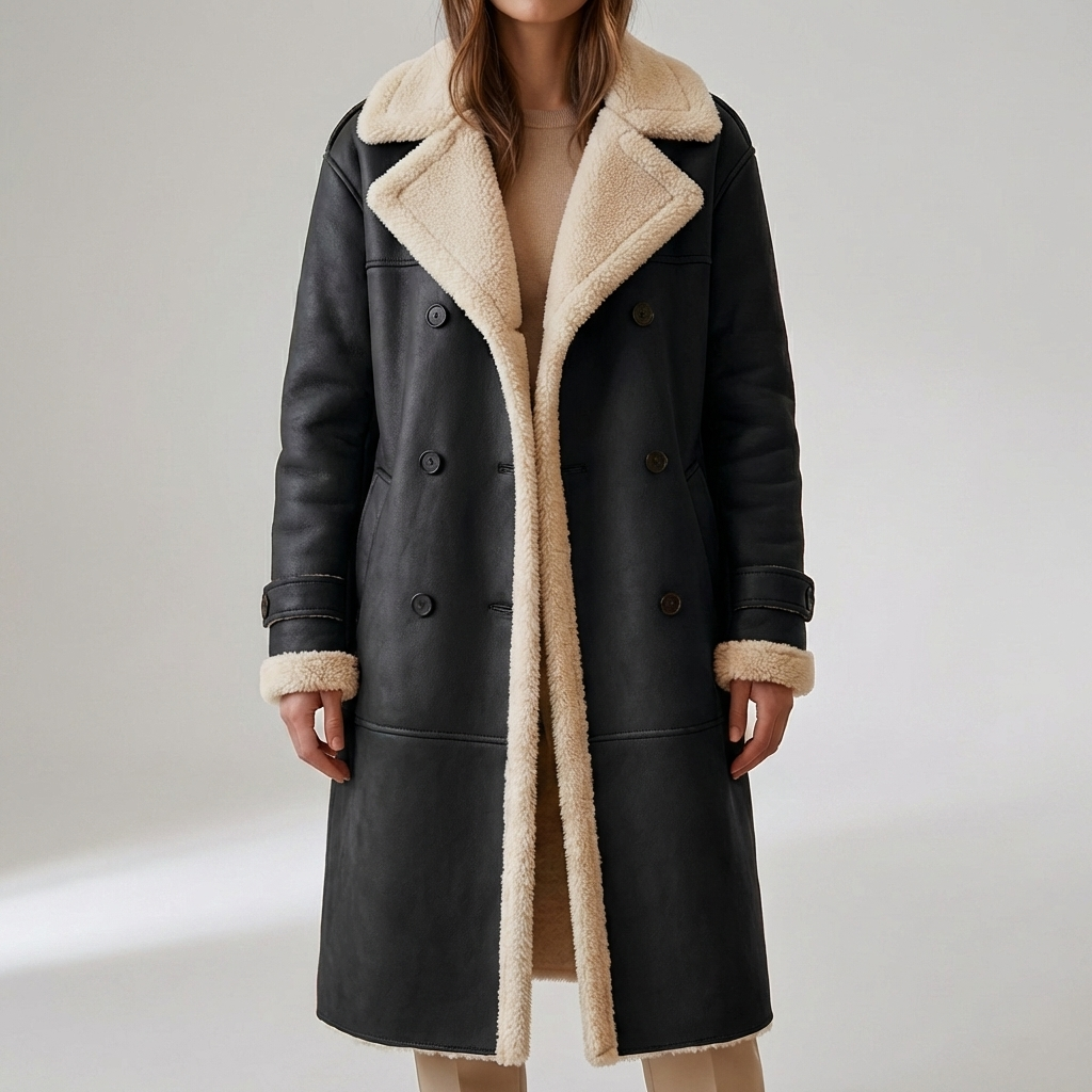 Women's Button Down Long Coat
